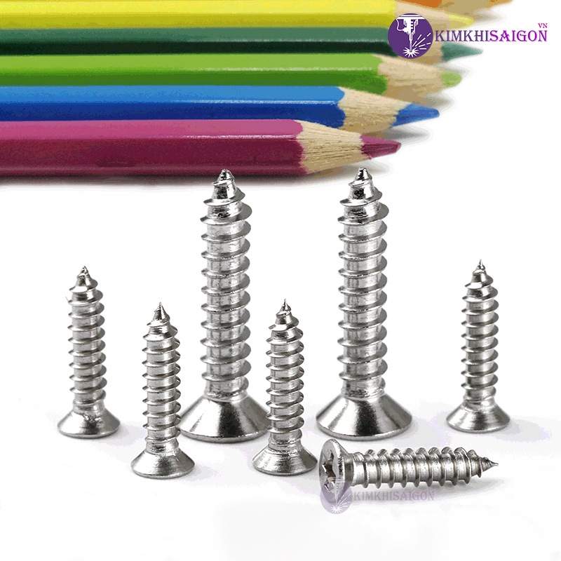 Vít Đầu Bằng, Vít Bắt Gỗ, Vít Tắc Kê Inox 201, M4*16 - M4*20 - M4*35, Vit-01