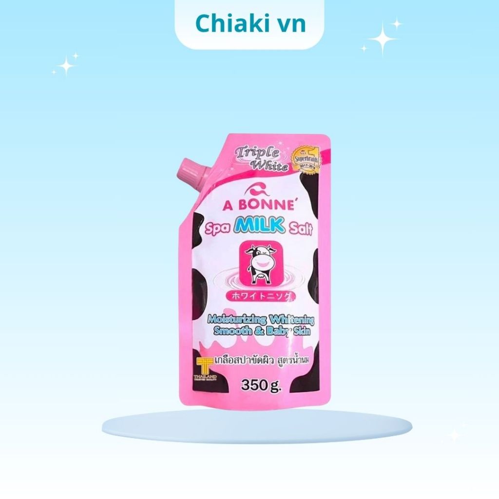 Muối tắm sữa bò tẩy tế bào chết A Bonne Spa Milk Salt 350g Thái Lan chính hãng Kimochi Comestic