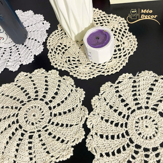  Tấm lót bình hoa bằng cotton miếng lót đan thủ công bằng len trang trí bàn ăn phụ kiện chụp ảnh 