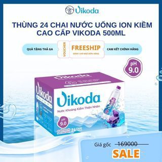  Thùng 24 Chai Nước Khoáng Kiềm Thiên Nhiên Vikoda 350ml 500ml,1200ml - Giàu và bổ sung vi khoáng tự nhiên từ Đảnh Thạnh 