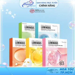  Hộp 10 Miếng Mặt Nạ Giấy Colorkey Luminous B3 Thế Hệ Mới Hỗ Trợ Dưỡng Sáng Da Mịn Màng 30ml miếng 