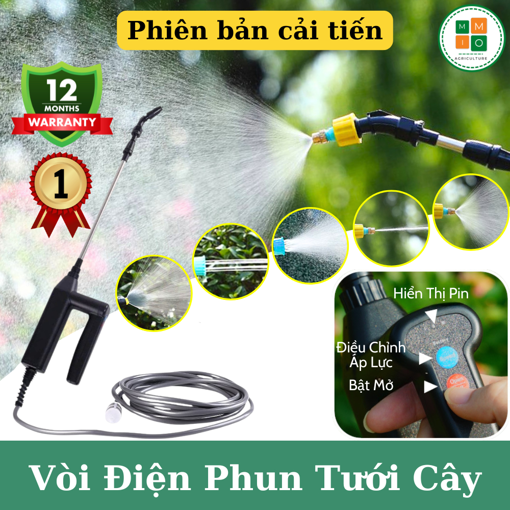 Vòi điện phun tưới cây cao cấp (BH_12 tháng) giúp chăm sóc vườn dễ dàng hơn