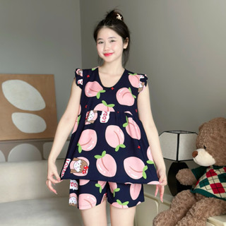 EVERMOM | Bộ quần áo bầu tôn 2 da thái bèo vai hoa nhí siêu mát ( có video )