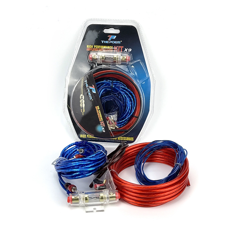 Dây Nguồn Loa Sub ô tô, Dây Nguồn Loa Bass 1500W cho lắp loa sub, sub gầm ghế ô tô