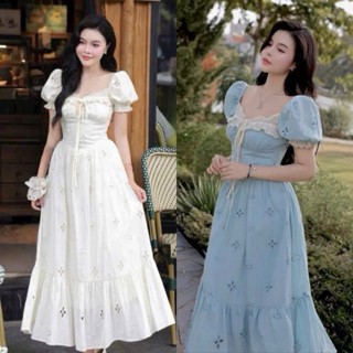 BIGSIZE HIẾU HIẾU (55-95KG) - Váy nữ xô hoa tiểu thư dáng dài dịu dàng đi biển D493