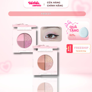 [HOẢ TỐC] VEECCI Bảng Mắt 4 Màu Hằng Ngày Tự Nhiên Mờ Lấp Lánh Thiên Nhiên MINI Phấn Mắt 2.2g