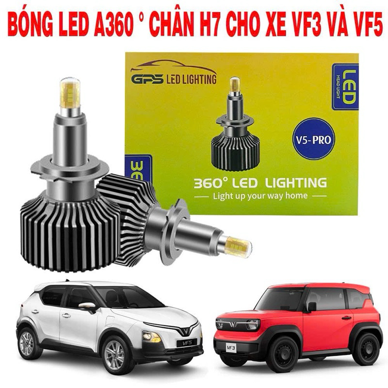 Đèn Led GPS-LIGHTING A360 V5 Pro H7- Giải Pháp Chiếu Sáng Hoàn Hảo Cho Xe Có Bi Cầu Dùng Bóng Haloge