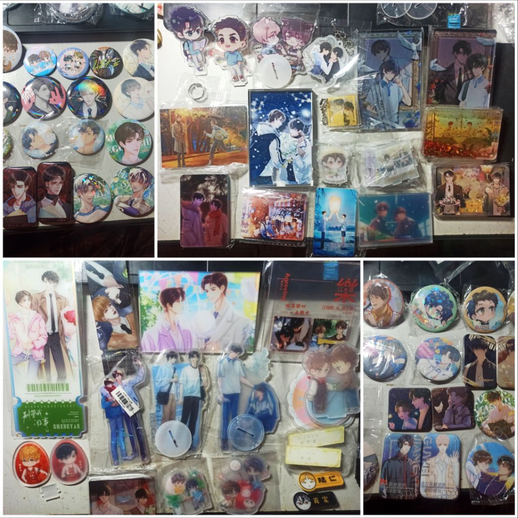 [Xả kho] Goods boy's love, đam mỹ, bl, manhua... (standee, huy hiệu, tranh cát, card, móc khoá...) [