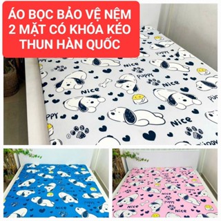 [HỎA TỐC] ÁO BỌC KHÓA KÉO 2 MẶT BẢO VỆ NỆM THUN HÀN QUỐC IN 3D CAO CẤP