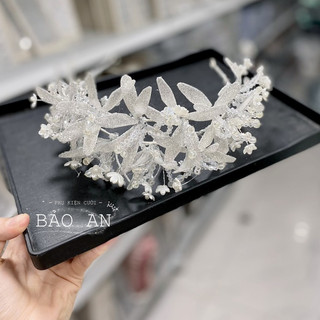 Bờm hoa cài tóc cô dâu xinh HC1033