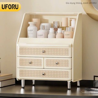 Tủ mỹ phẩm để bàn, Hộp đựng đồ makeup trang điểm đa năng nhiều ngăn kiểu dáng thanh lịch sang trọng - UF749