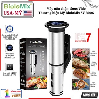 Máy nấu chậm sous vide biolomix sv-8006 thương hiệu mỹ công suất 1200w dung tích 6-15 lít - bh 1 năm