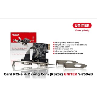Card pci e to rs232 unitek y7504b y 7504 v-pc03 m-pard md169