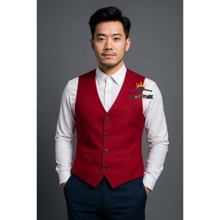 Áo Gile Nam Nữ Big size KING Cà Vạt Ghile Khỉ Đen Xanh Đô 4 nút phối vest blazer Gi lê tổng tài bartender cao cấp Z10