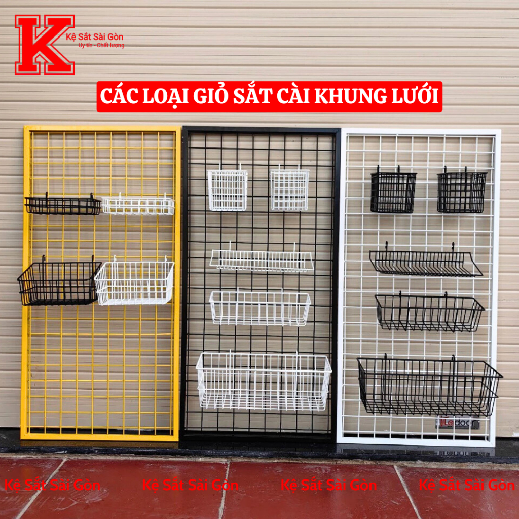 { LOẠI DÀY } Rổ lưới, giỏ cài lưới treo phụ kiện trang trí, treo đựng mỹ phẩm decor treo lưới