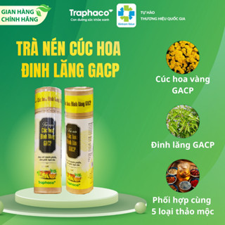 Trà Cúc Hoa Đinh Lăng GACP Traphaco - Hỗ trợ Ngủ Ngon, An Thần, Giảm Căng Thẳng (Lọ 10 viên)