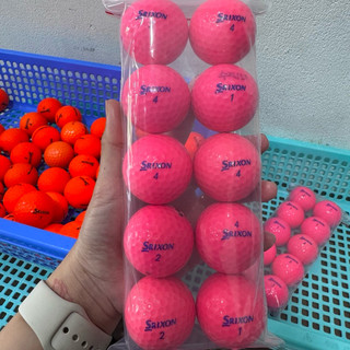 Combo 10 quả bóng golf Srixon màu hồng xước nhẹ (L010)