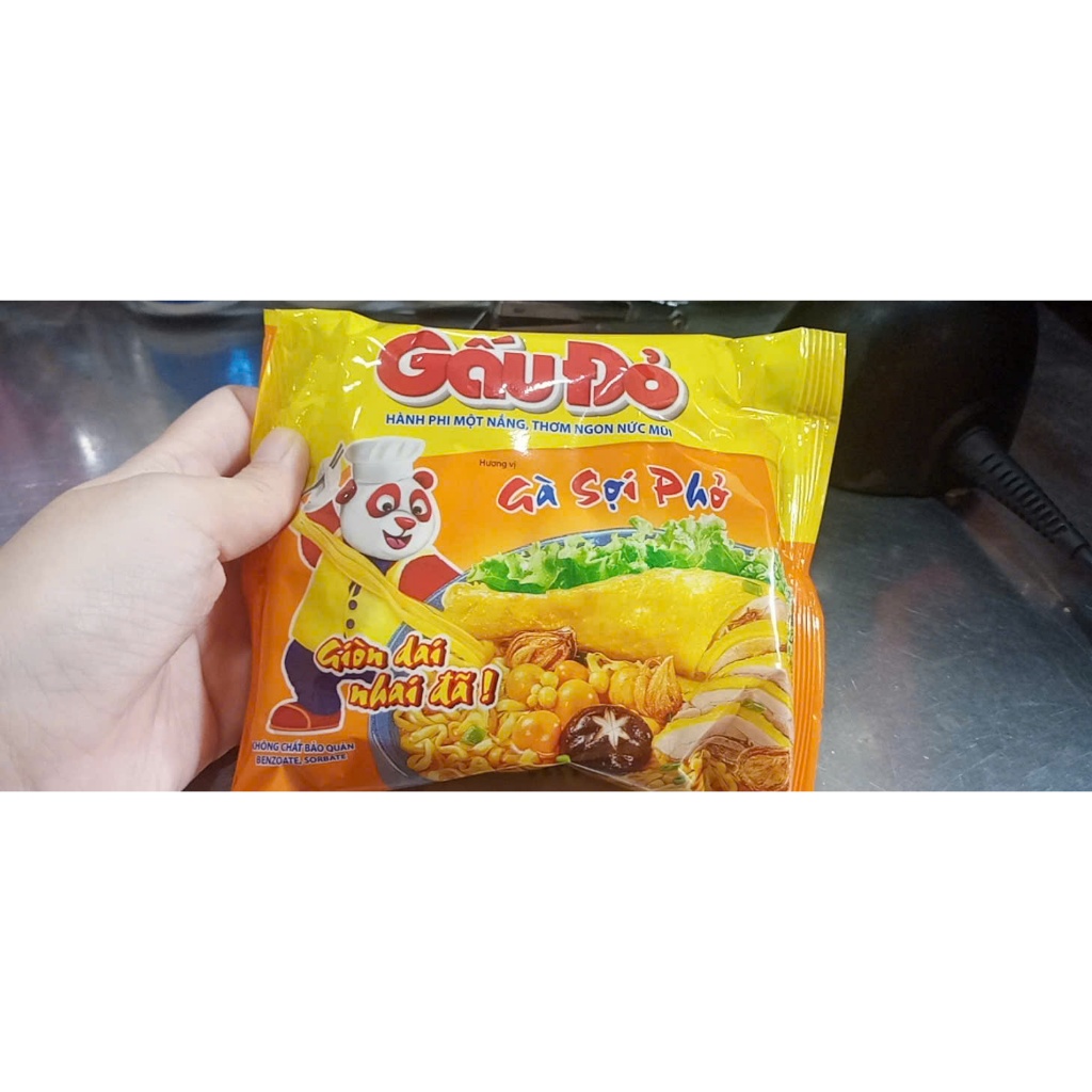 Mì Gấu Đỏ Gà Sợi Phở Gói 63G