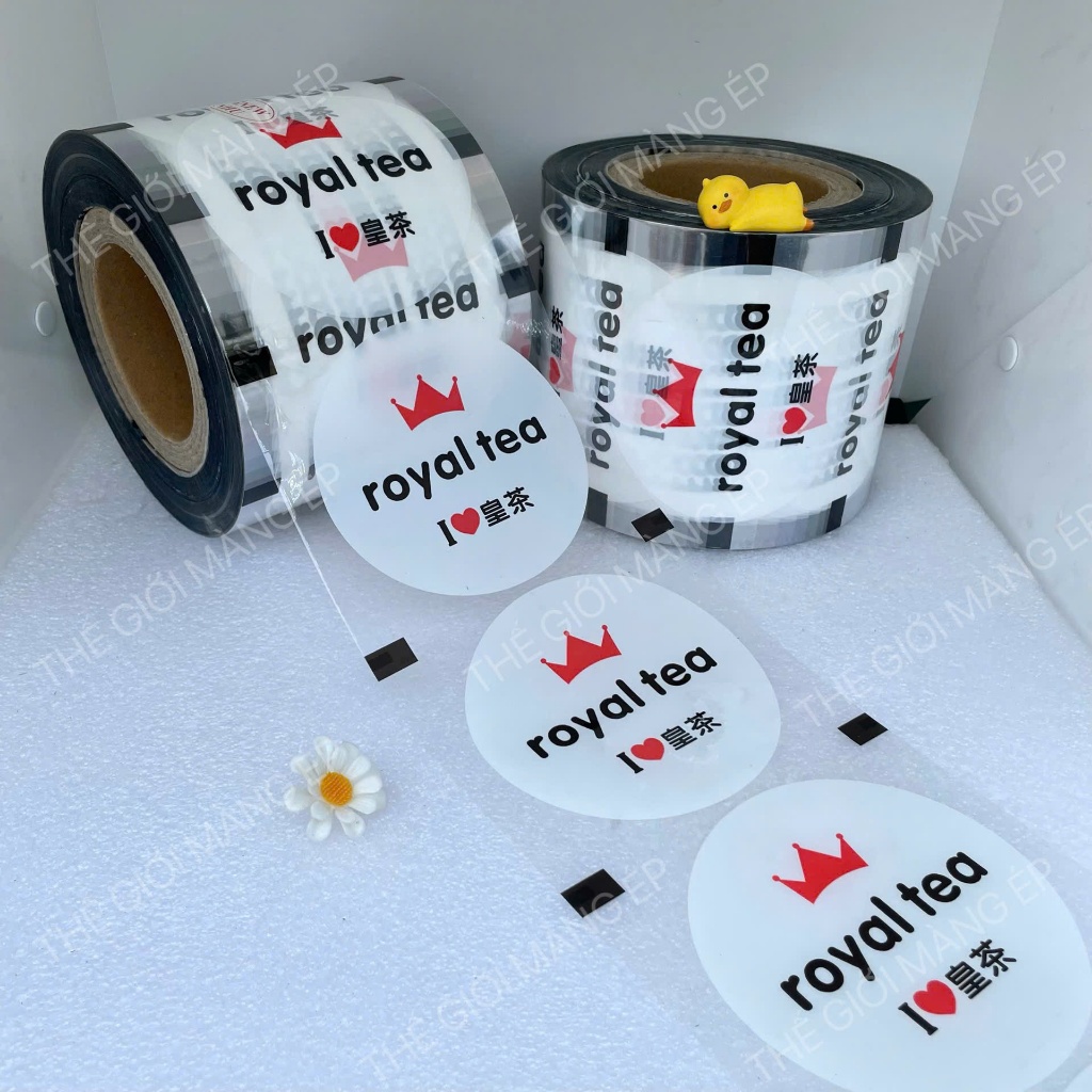 Màng Ép Ly Nhựa In Royal Tea – Cuộn 2200 Hình – Dập Ly Trà Sữa, Nước Ép, Cà Phê – Dùng Cho Máy Ép Ly