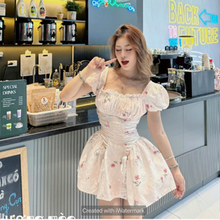 váy thiêt kế sang chảnh,váy nữ sang chảnh tiểu thư váy thô thêu hoa siêu xinh G229