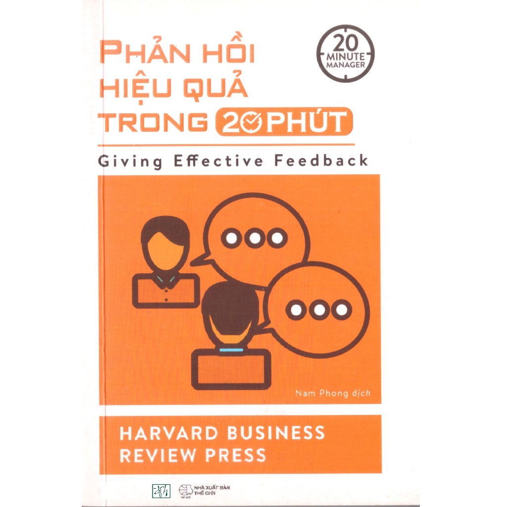 Sách Harvard Business Review Press - Phản hồi hiệu quả trong 20 phút