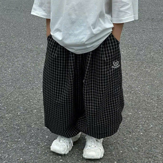 BABYBUYvip X25091- Quần kẻ caro đen trắng chất bồng xốp có bo đựo gấu  mặc rất phồng cho bé trai và bé gái