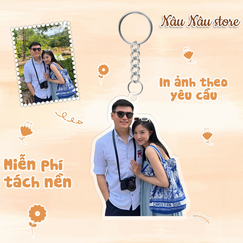 Móc in ảnh theo yêu cầu - mica in trên hai mặt