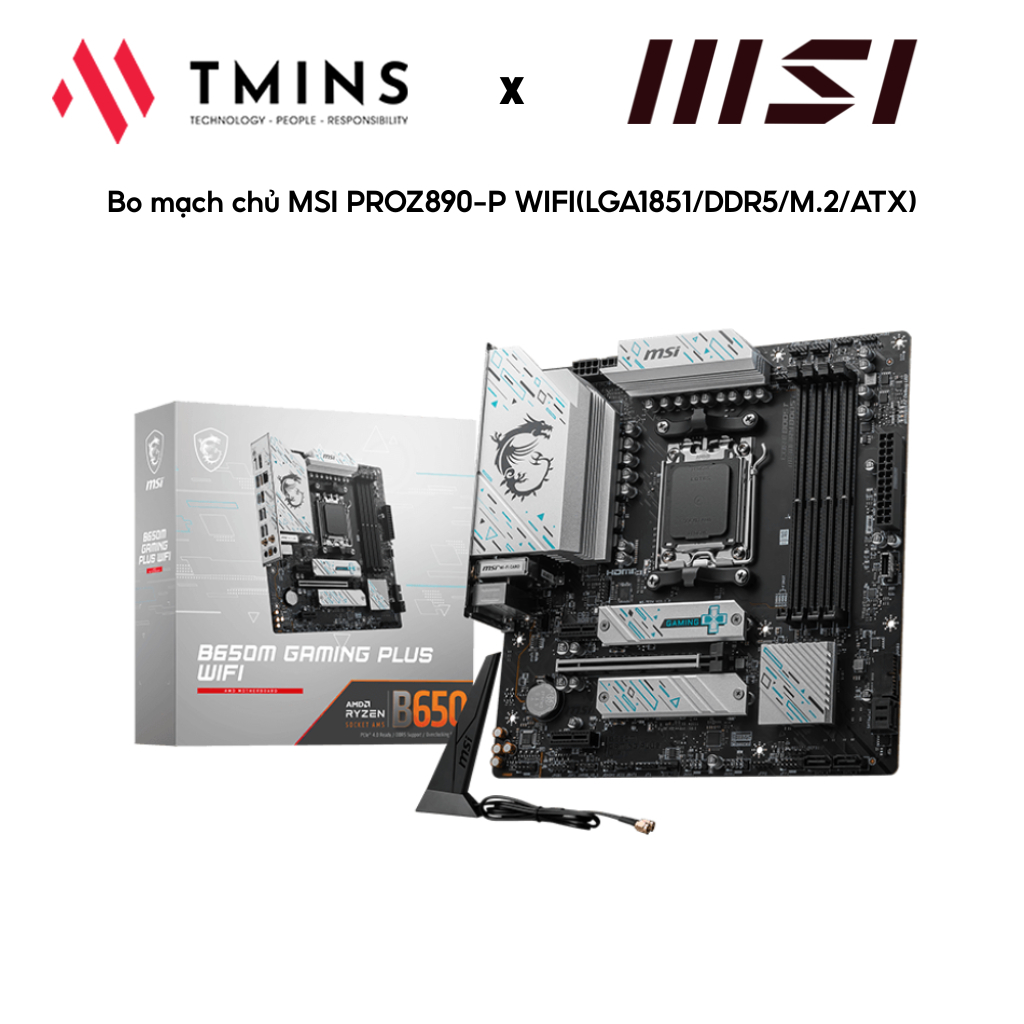 Bo mạch chủ MSI B650M GAMING PLUS WIFI - Hàng chính hãng
