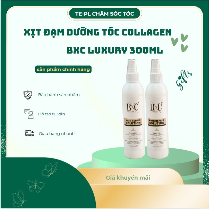 Xịt đạm dưỡng tóc Collagen Bxc luxury 300ml