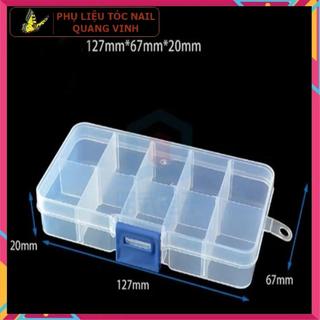 Hộp Nhựa 1 ô, 10 ô, 15 ô, 24 ô, Đựng Charm, Đá, Phụ Kiện Trang Trí Nail - Hộp Nhựa  Màu Trắng