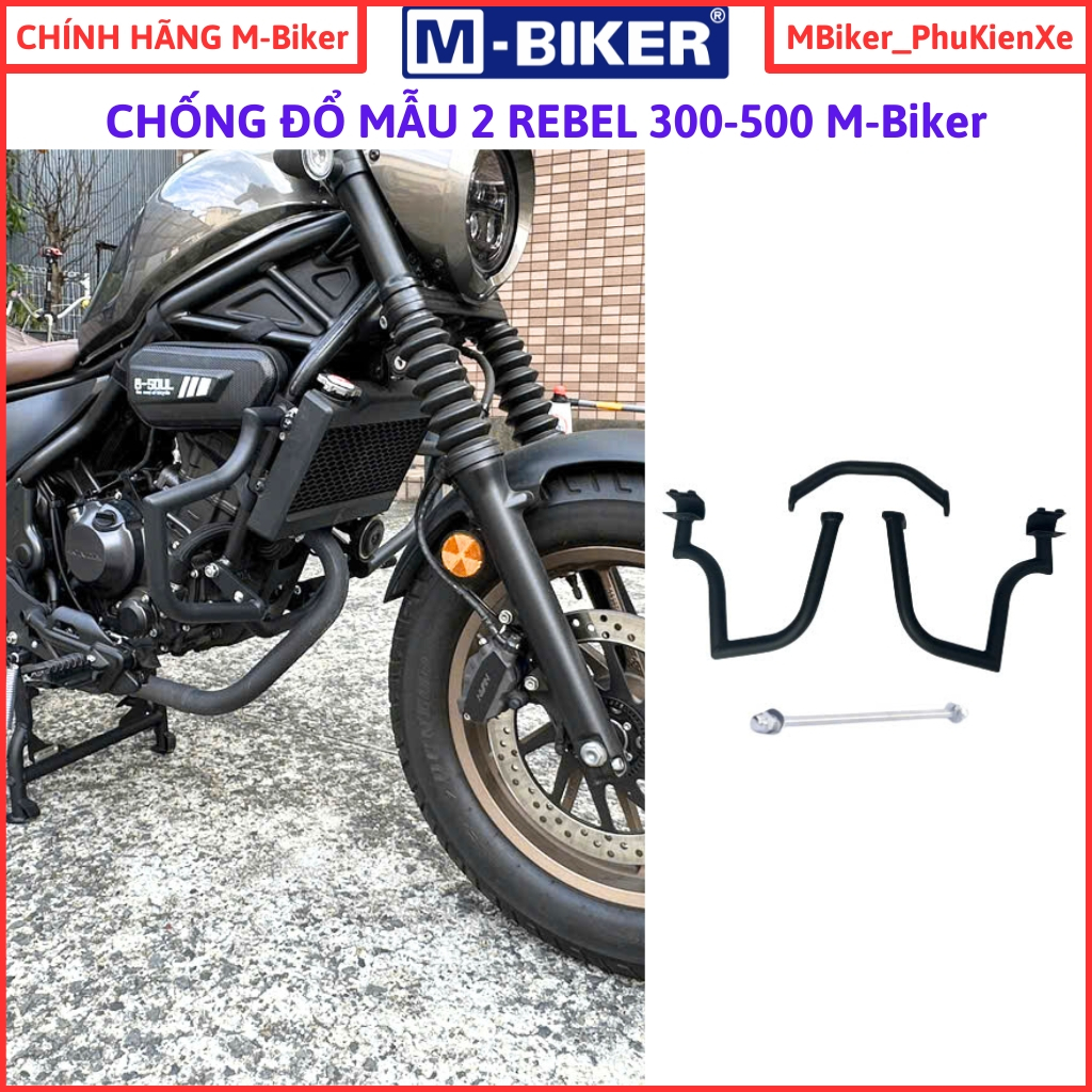 Chống đổ rebel, 500 300, khung chống đổ rebel 500, chống đổ bảo vệ máy rebel, phụ kiện mbiker