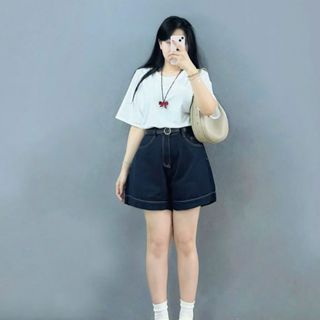 Quần Đùi Bigsize Nữ Lưng Cao Lật Lai Lên Phom Dễ Thương Dễ Phối Đồ Tôn Dáng Cho Chubby Q559