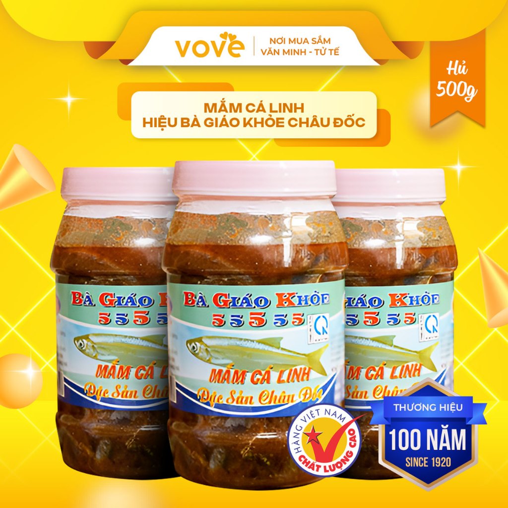 Mắm Cá Linh hiệu Bà Giáo Khỏe Châu Đốc 500gr