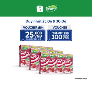 Combo 3 Lốc sữa chua lên men tự nhiên Yomost hương lựu 4x170ml/lốc