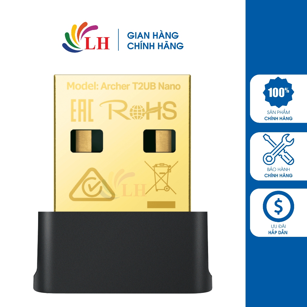 USB Wifi AC600 TP-Link Archer T2UB Nano - Hàng chính hãng
