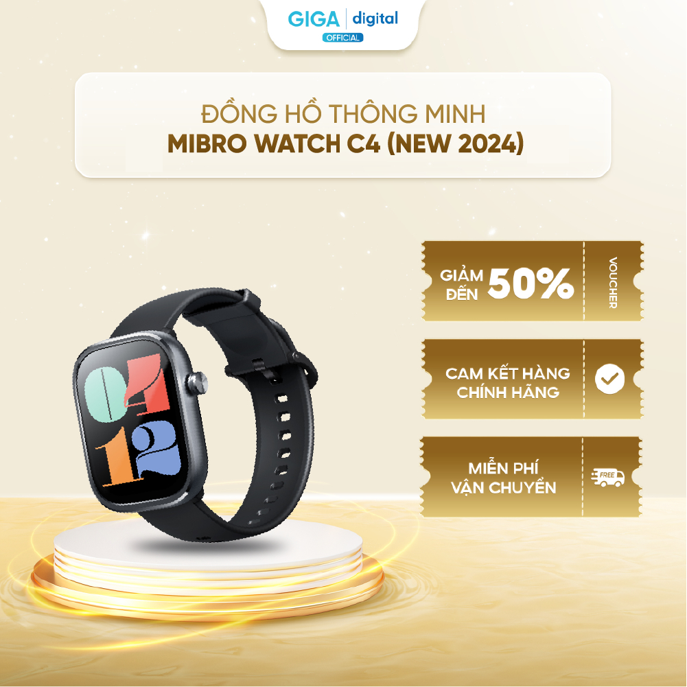 Đồng hồ thông minh Mibro Watch C4 - màn hình rộng 2.01 inch - Cuộc gọi Bluetooth - Cảnh báo sức khỏe