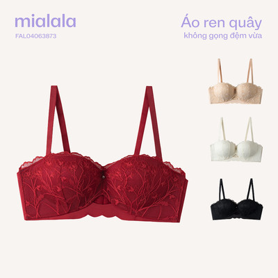 Mialala Áo ngực ren quây ngang 3873 không gọng đệm 2.5cm nâng đẩy hiệu quả Mialala