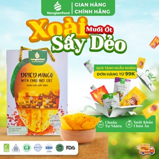 [HÀNG XUẤT KHẨU LOẠI 1] Xoài cay muối ớt thượng hạng Nonglamfood hộp 500g, Đồ ăn vặt healthy