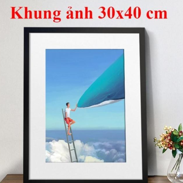Khung Ảnh 30x40 Treo Tường ( mặt mika bóng kính )
