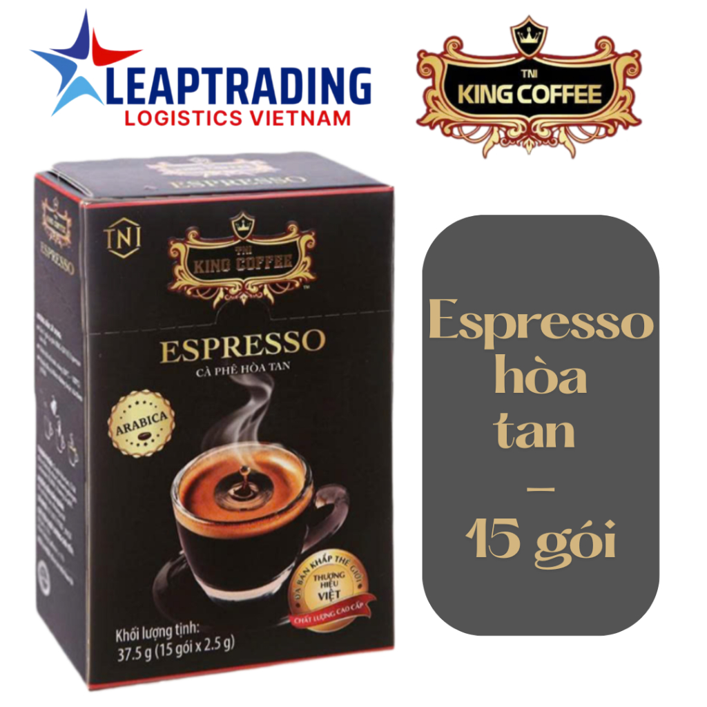 King Coffee Cà phê hòa tan Espresso (Hộp 15 gói)