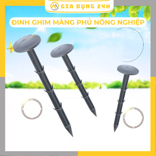  Đinh ghim bạt phủ cỏ ghim cố định màng phủ nông nghiệp đầu tròn bám chặt vào đất rất chắc chắn 