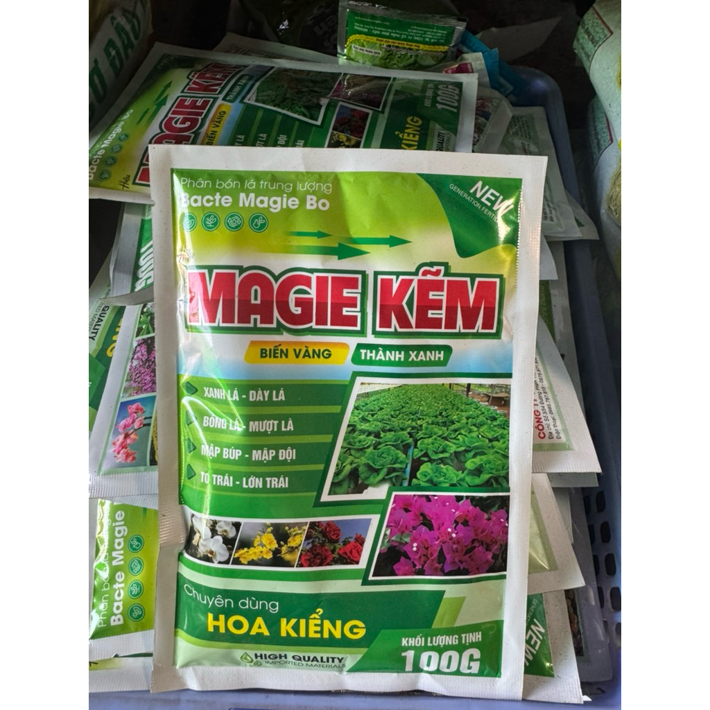 Phân bón Magie Kẽm biến vàng thành xanh gói 100gram