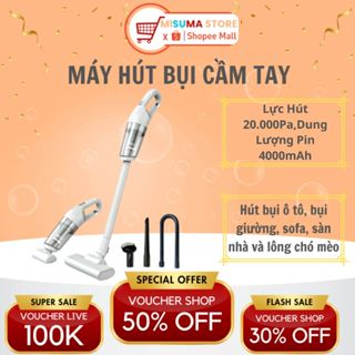 Máy hút bụi cầm tay MISUMA - hút bụi không dây hút bụi sàn nhà, ô tô, giường đệm lực hút 20.000 pa