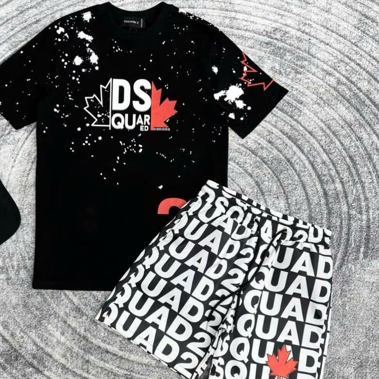  Bộ Quần Áo DSQUARED2 Vẩy Sơn 2  Icon Phối Quần 3D HotTrend Nam Nữ Chất liệu Thoáng Mát Mềm Mịm 