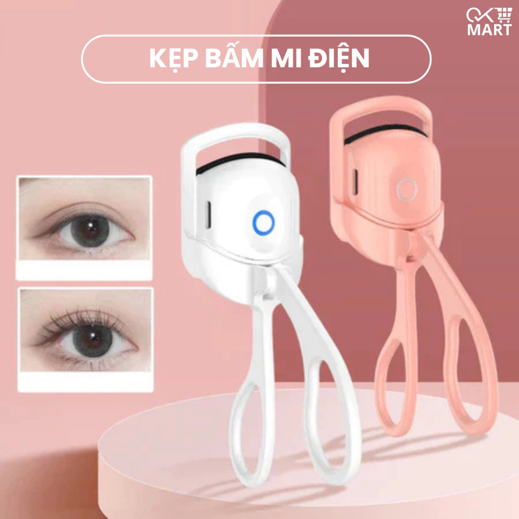 Kẹp Bấm Mi Điện Uốn Cong Lông Mi Tự Nhiên, Kẹp Bấm Mi Nhiệt Thông Minh Cong Nhanh Tiện Lợi
