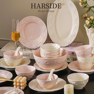 Set bát đĩa Vân Yên mix màu tráng men bóng gốm sứ cao cấp phong cách Nhật Bản cho gia đình