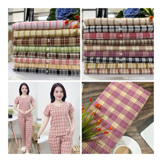 Vải thô cotton 100%, mềm mát, thấm hút mồ hôi