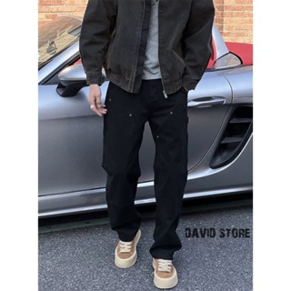  Quần DOUBLE KNEE đen chất jean dày dặn không bai dão 