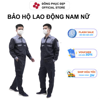 Quần áo bảo hộ lao động vải kaki dày dặn, bền bỉ, thoáng mát khi sử dụng - Đồng phục đẹp