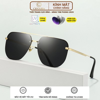 Kính mát nam nữ Crnaira watch M71 phân cực chống tia UV400, gọng kim loại + TR thời trang